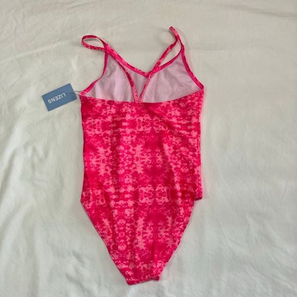 Girls Pink Tie Dye One Piece Swimsuit NWT - Picture 7 of 10